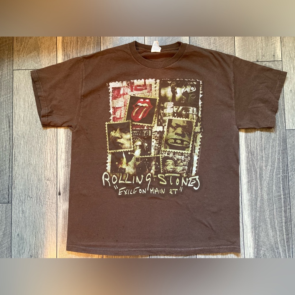 Rolling Stones Exile on Main Street Brown Graphic T-shirt